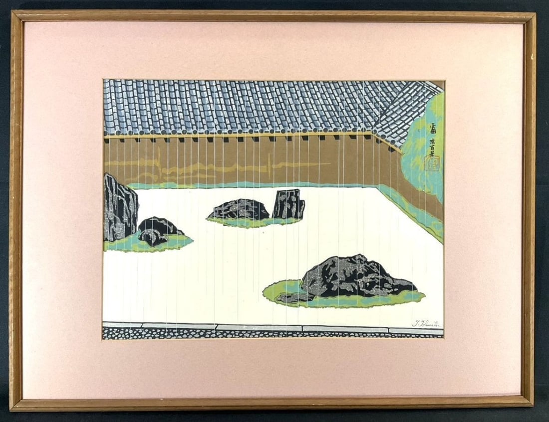 Kyoto Tokuriki Tomikichiro Ryoanji Zen Garden Original Woodblock Print 1971: Kyoto Tokuriki Tomikichiro Ryoanji Zen Garden Original Woodblock Print 1971 This listing features Kyoto Tokuriki Tomikichiro Ryoanji Zen Garden Original Woodblock Print 1971. Item specifics are