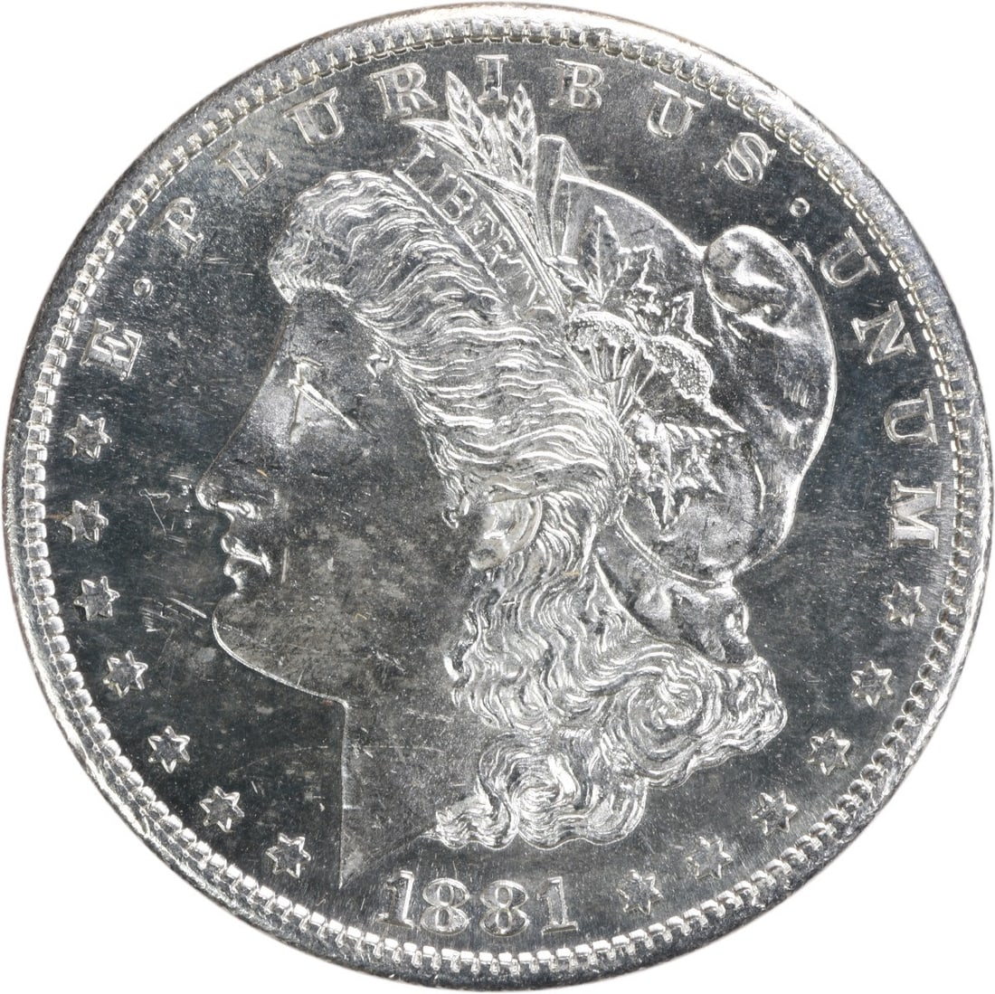Uncertified 1881-S Morgan Silver Dollar Choice BU (1 of 2)