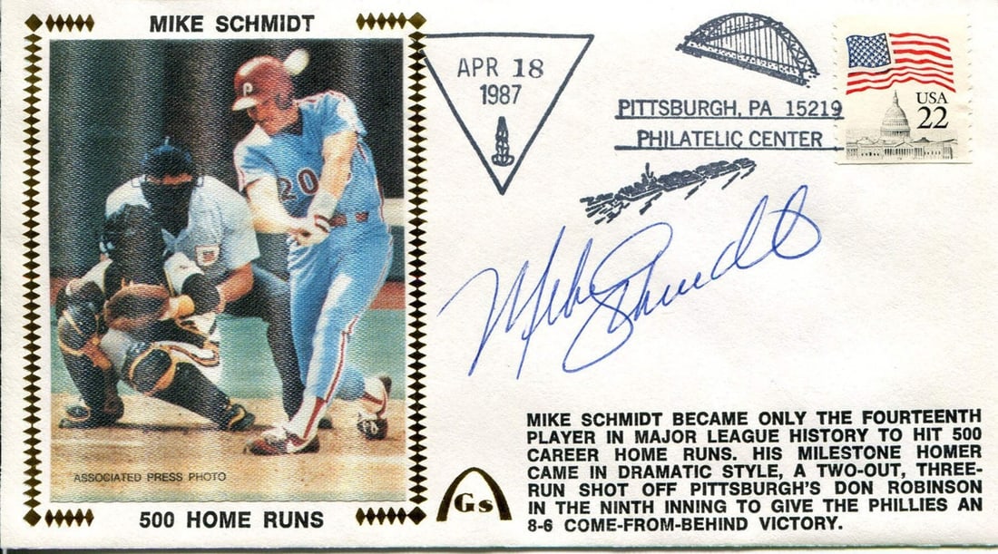 Cover Mike Schmidt Autographed First Day (1 of 1)
