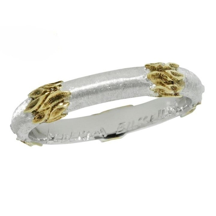 Pouch Federico Buccellati Leaf Vein 18k White and Yellow Gold Ring with Leather: Pouch Federico Buccellati Leaf Vein 18k White and Yellow Gold Ring with Leather This listing features Pouch Federico Buccellati Leaf Vein 18k White and Yellow Gold Ring with Leather. Item specifics ar