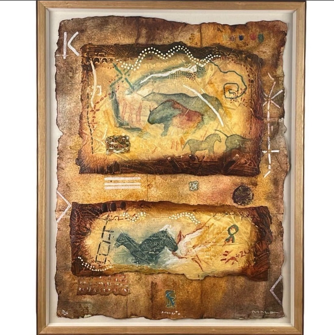 Large David Dodsworth Altamira II Carborundum Signed 74/ 250 (1 of 10)