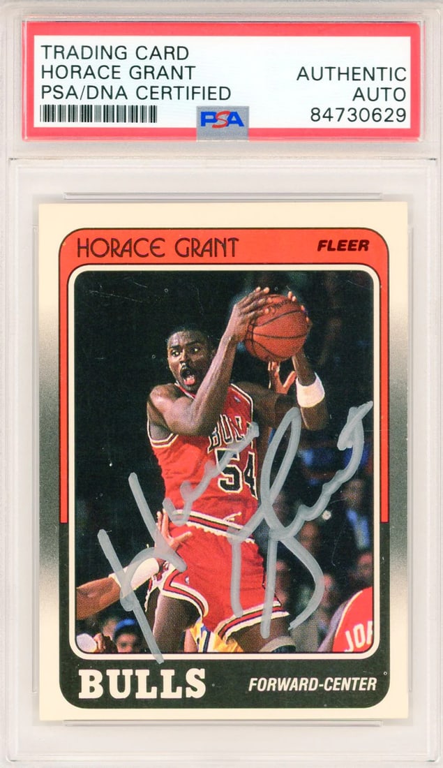 Auto) Horace Grant Autographed 1988 Fleer Card #16 (PSA (1 of 2)