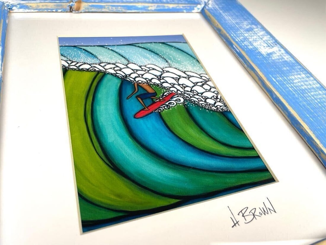 Decor Heather Brown Double Overhead Giclee Wooden Framed Hand Signed Vintage Art: Decor Heather Brown Double Overhead Giclee Wooden Framed Hand Signed Vintage Art This listing features Decor Heather Brown Double Overhead Giclee Wooden Framed Hand Signed Vintage Art. Item specifics