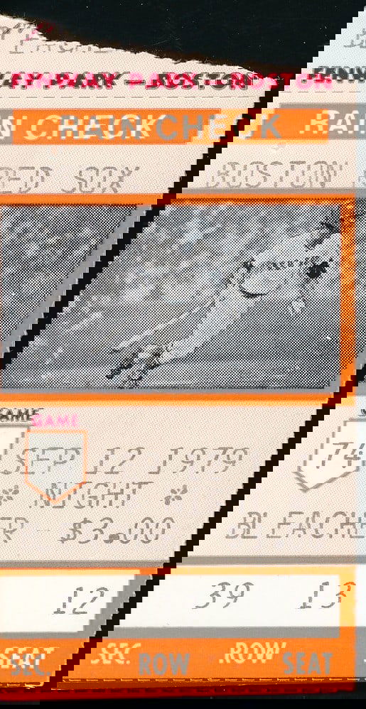 1979 Ticket Stub Boston Red Sox Carl Yastrzemski HOF 200912 - September 12: 1979 Ticket Stub Boston Red Sox Carl Yastrzemski HOF 200912 - September 12 This listing features 1979 Ticket Stub Boston Red Sox Carl Yastrzemski HOF 200912 - September 12. Item specifics are provided