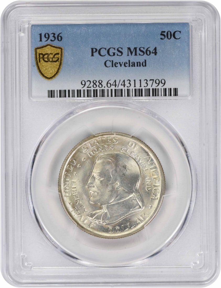 65 1936 Cleveland Commemorative Silver Half MS64 PCGS Mint State: 65 1936 Cleveland Commemorative Silver Half MS64 PCGS Mint State This listing features 65 1936 Cleveland Commemorative Silver Half MS64 PCGS Mint State. Item specifics are provided below. Item Specifi