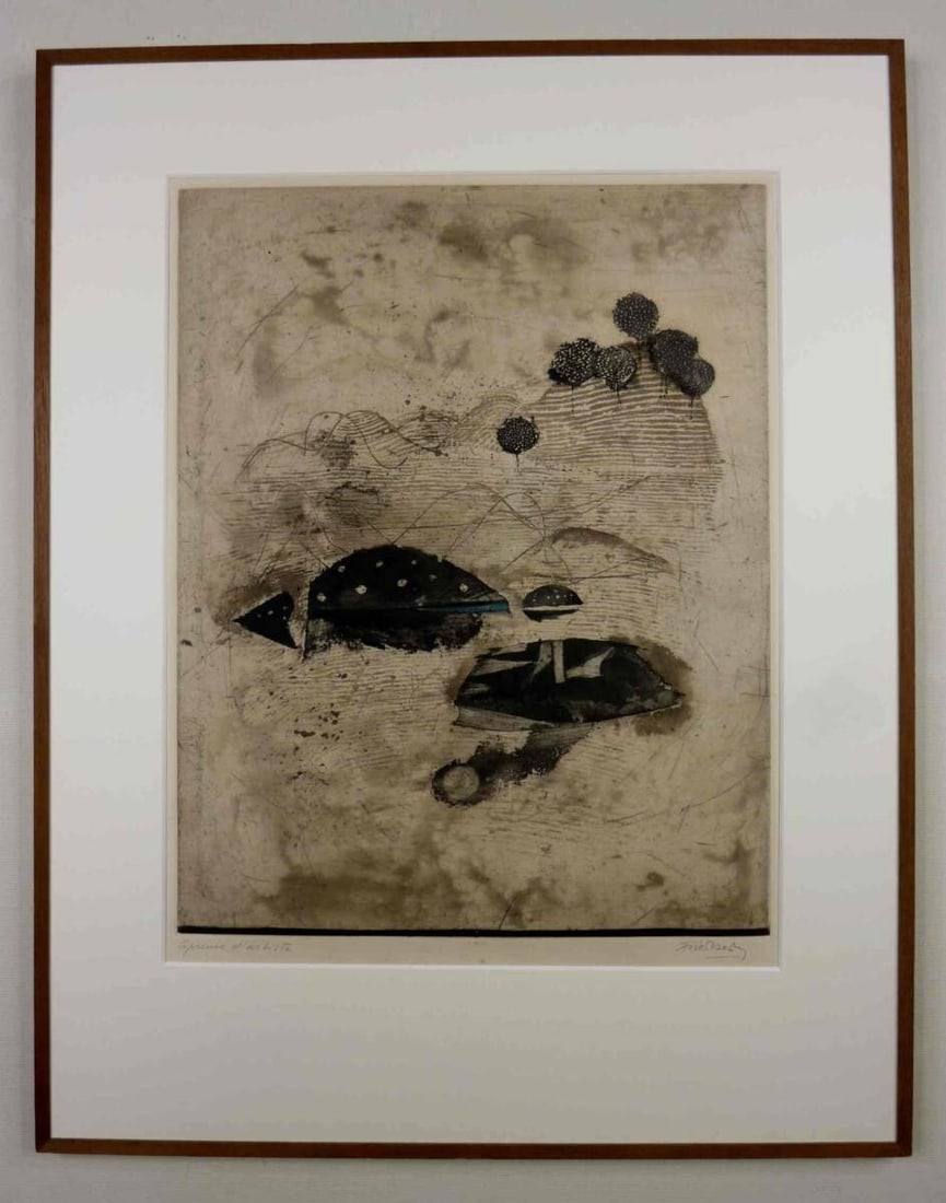 19121992) Original Etching 1956 Signed Framed - Johnny Friedlaender (German (1 of 3)