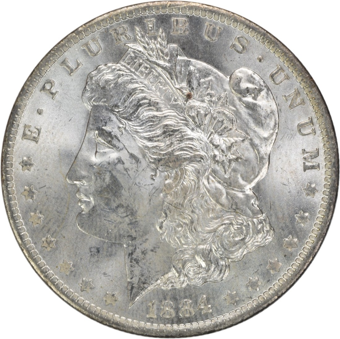 Uncertified 1884-O Morgan Silver Dollar BU (1 of 2)