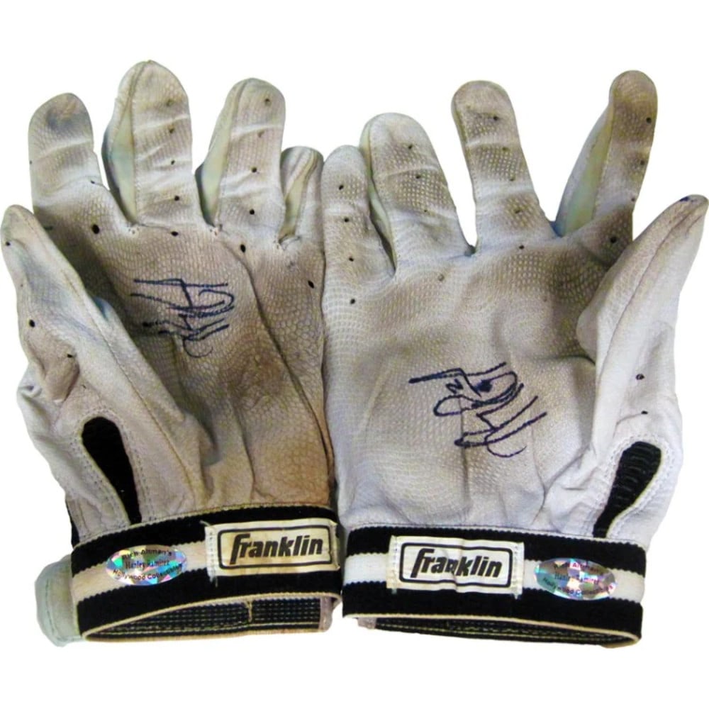 Gloves Hanley Ramirez Autographed Game Used Grey Batting (1 of 1)