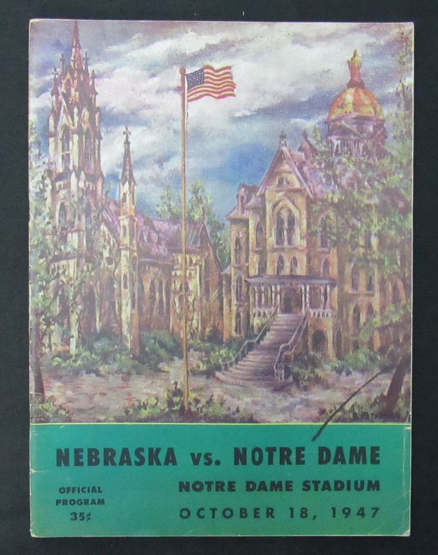 186023 10/ 18/ 1947 Nebraska vs. Notre Dame College Program (1 of 4)