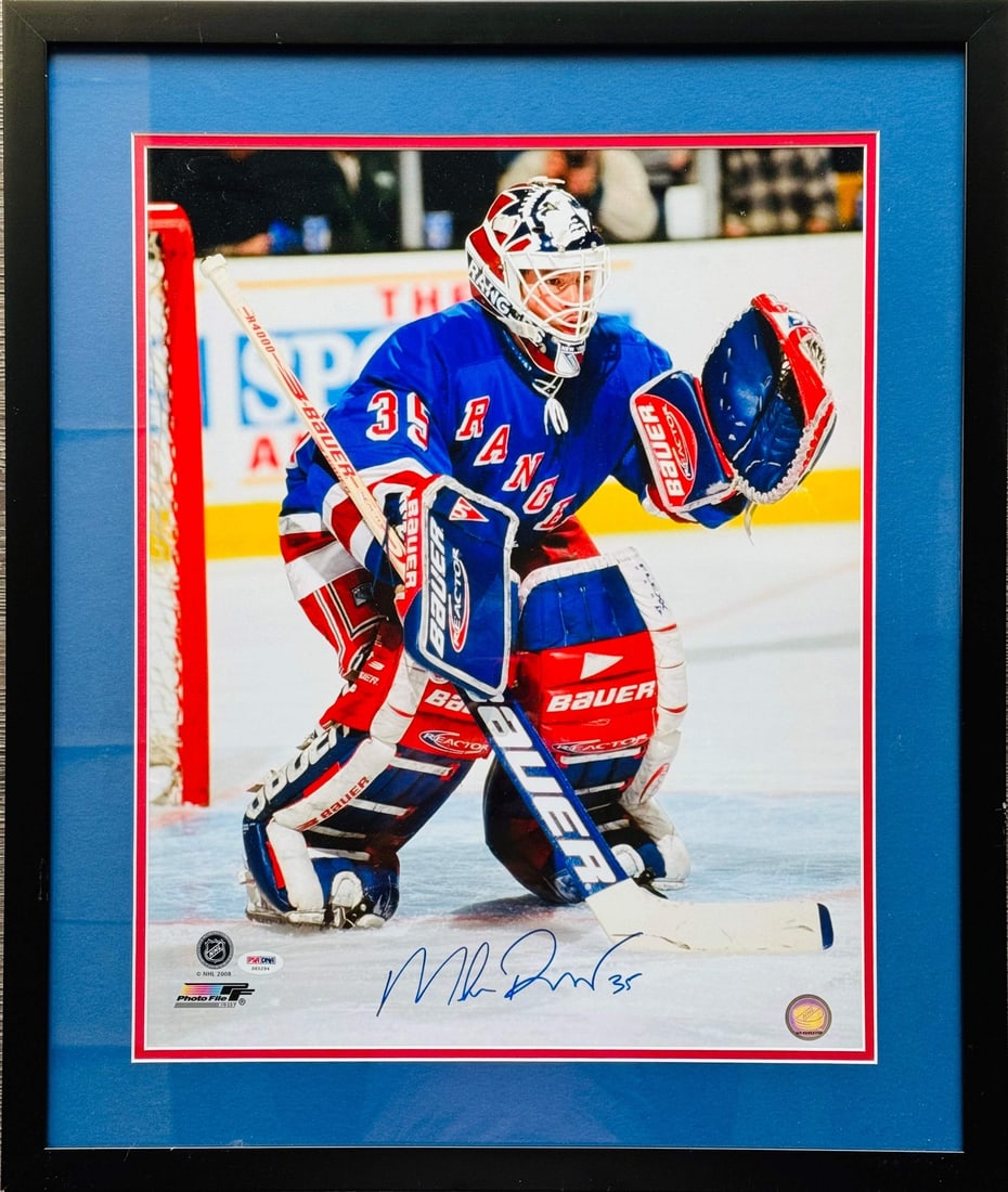 (PSA) Mike Richter Autographed Rangers 16x20 Framed Hockey Photo (1 of 3)