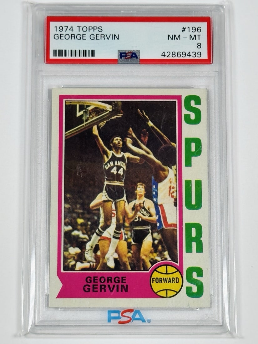8 1974 TOPPS GEORGE GERVIN #196 PSA (1 of 2)