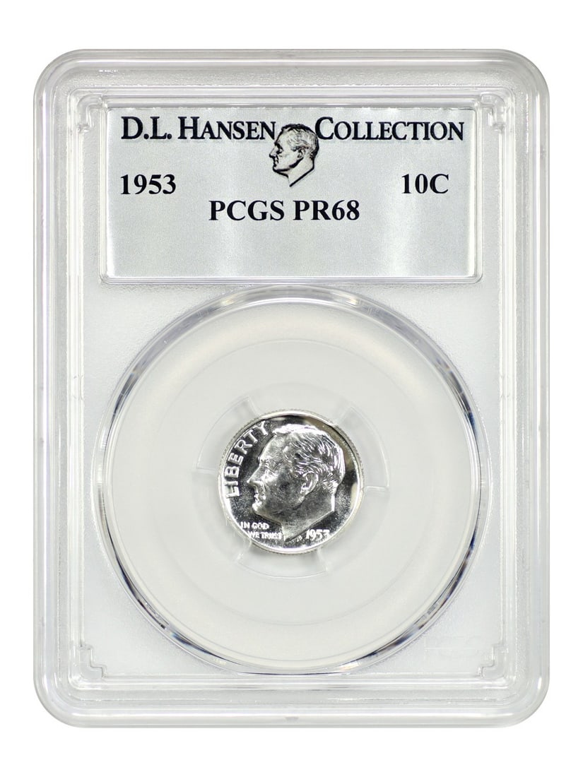 Blast White - 1953 10C PCGS PR68 ex: D.L. Hansen - Roosevelt Dime: Blast White - 1953 10C PCGS PR68 ex: D.L. Hansen - Roosevelt Dime This listing features Blast White - 1953 10C PCGS PR68 ex: D.L. Hansen - Roosevelt Dime. Item specifics are provided below. Item