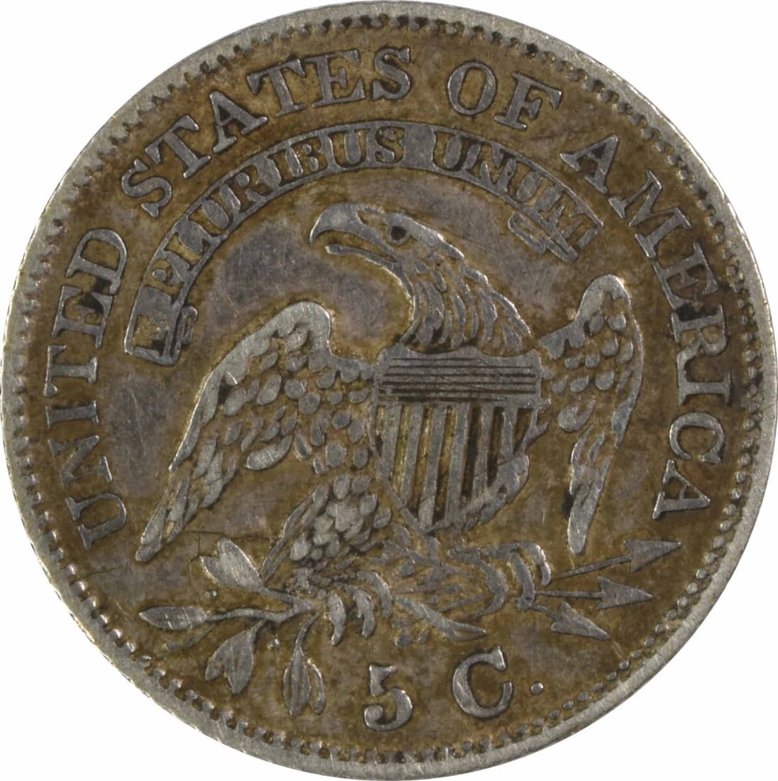 Uncertified 1829 Bust Silver Half Dime EF - 2