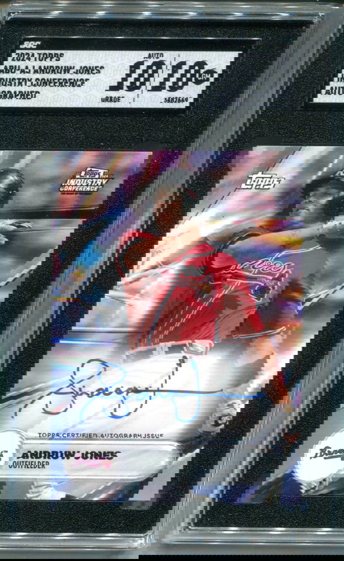 Card Andruw Jones 2024 Topps Industry Conference #ABUAJ SGC 10 AUTO 10 (1 of 2)