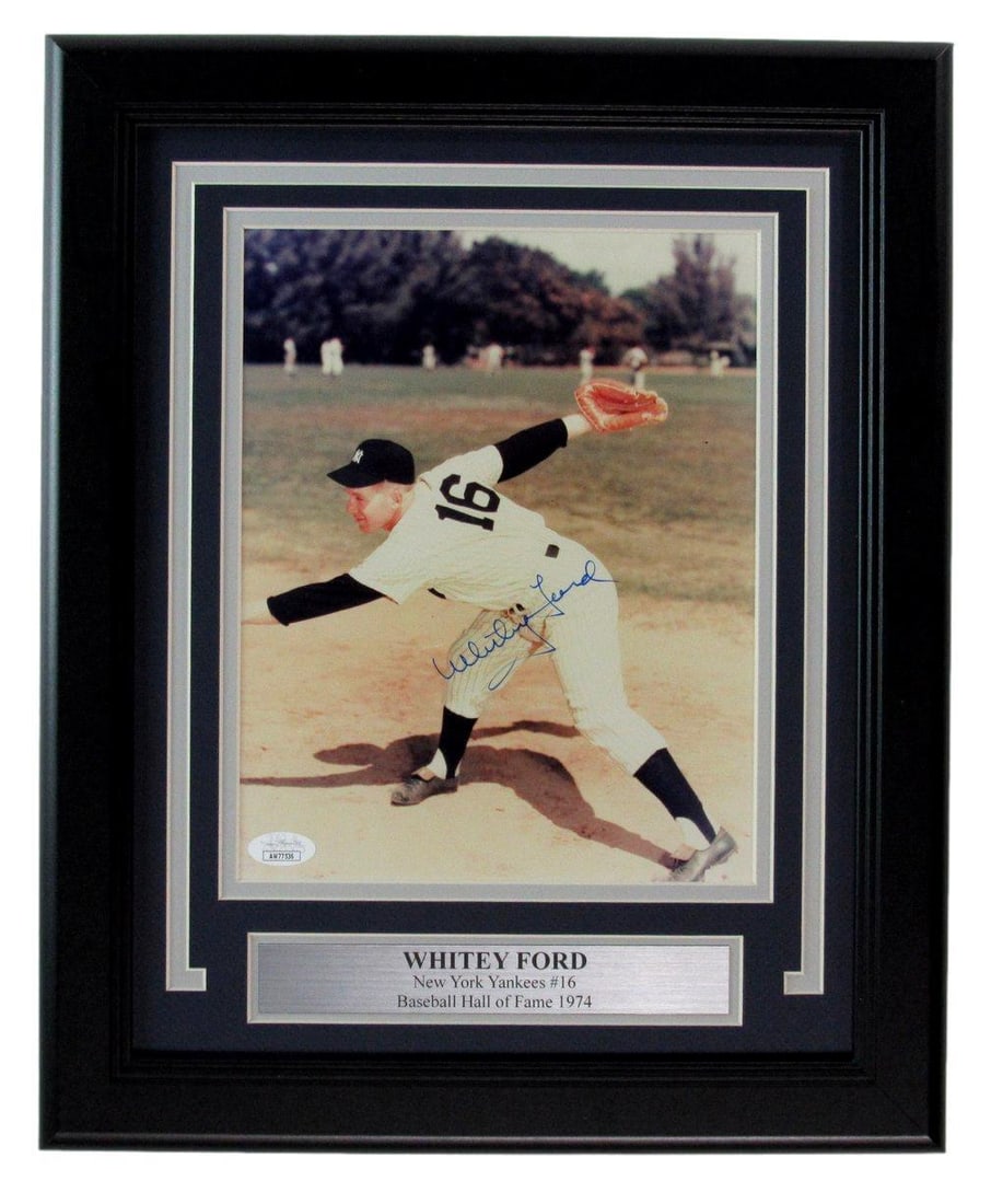190856 Whitey Ford HOF Signed/ Auto 8x10 Photo New York Yankees Framed JSA (1 of 4)