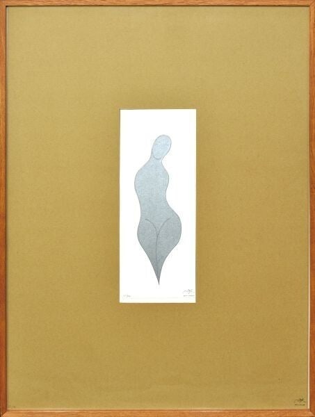 1970 Jean Arp Silk Screen Print Femme Collage Limited to 150 Cardboard (1 of 9)