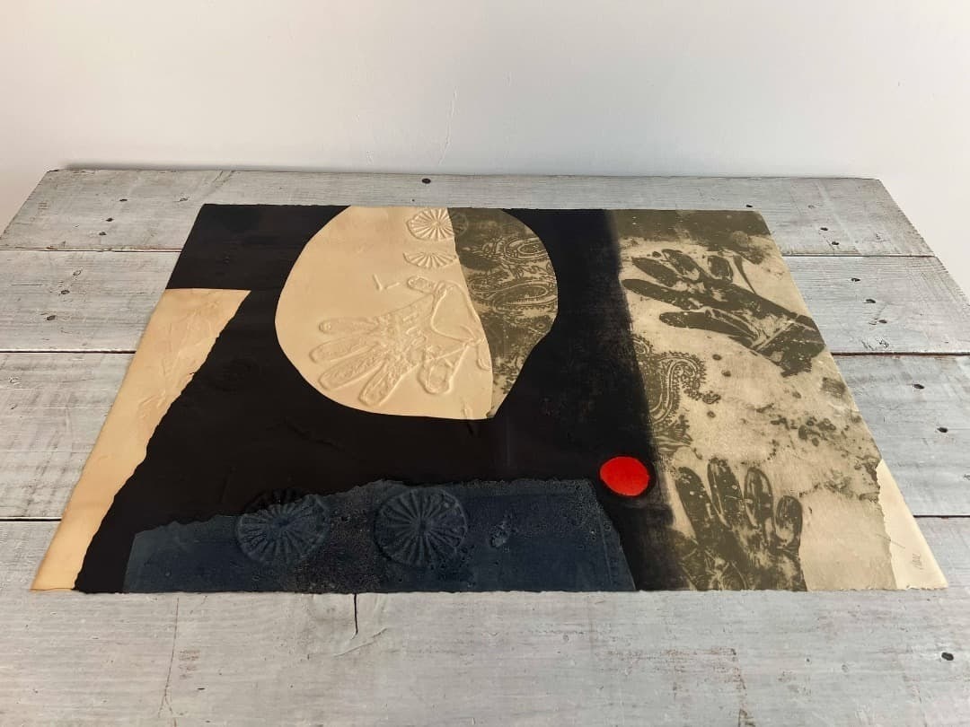 100 Antoni Clave Red Dot Carbon Random Embossed 1973 Signed Limited edition of (1 of 7)