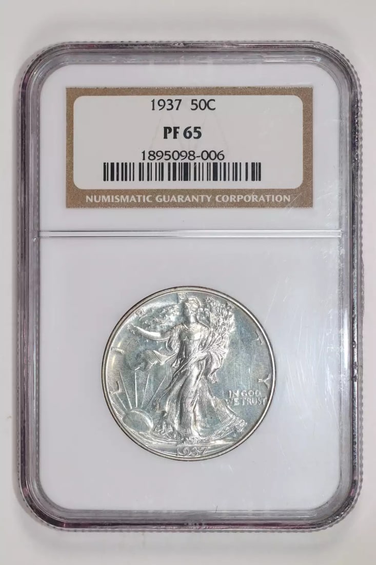PR65 1937 PROOF WALKING LIBERTY HALF DOLLAR NGC (1 of 2)