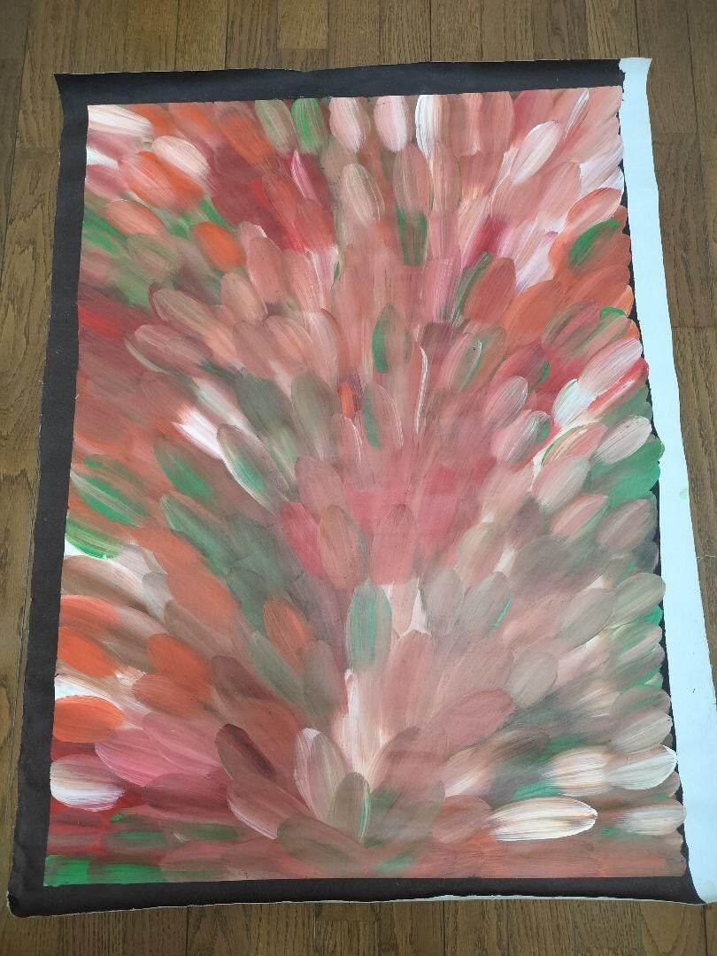 2016 Gloria Petyarre 41" Original Acrylic canvas Aboriginal Art Australia Signed (1 of 2)