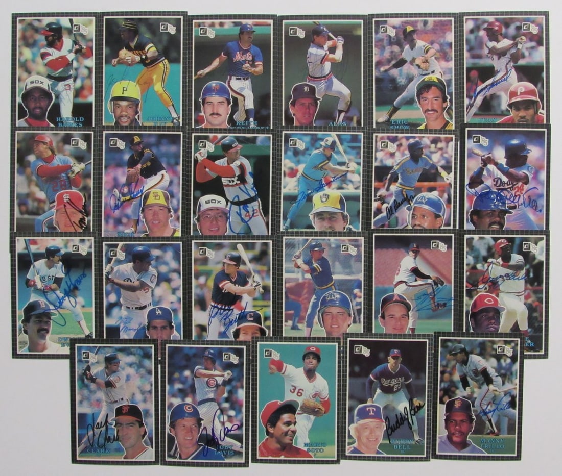 166772 Lot of 23 Signed/ Autograph 1985 Donruss Action All Stars Jumbo Postcards (1 of 5)