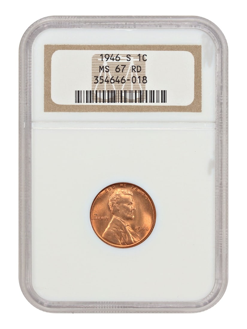 Lincoln Cent (Wheat Reverse) - 1946-S 1C NGC MS67RD (1 of 4)