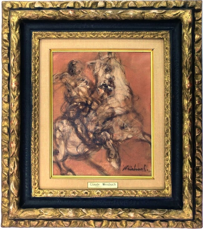 Original Artwork, Framed, Signed, Authentic "Hourse" - Claude Weisbuch (1 of 5)