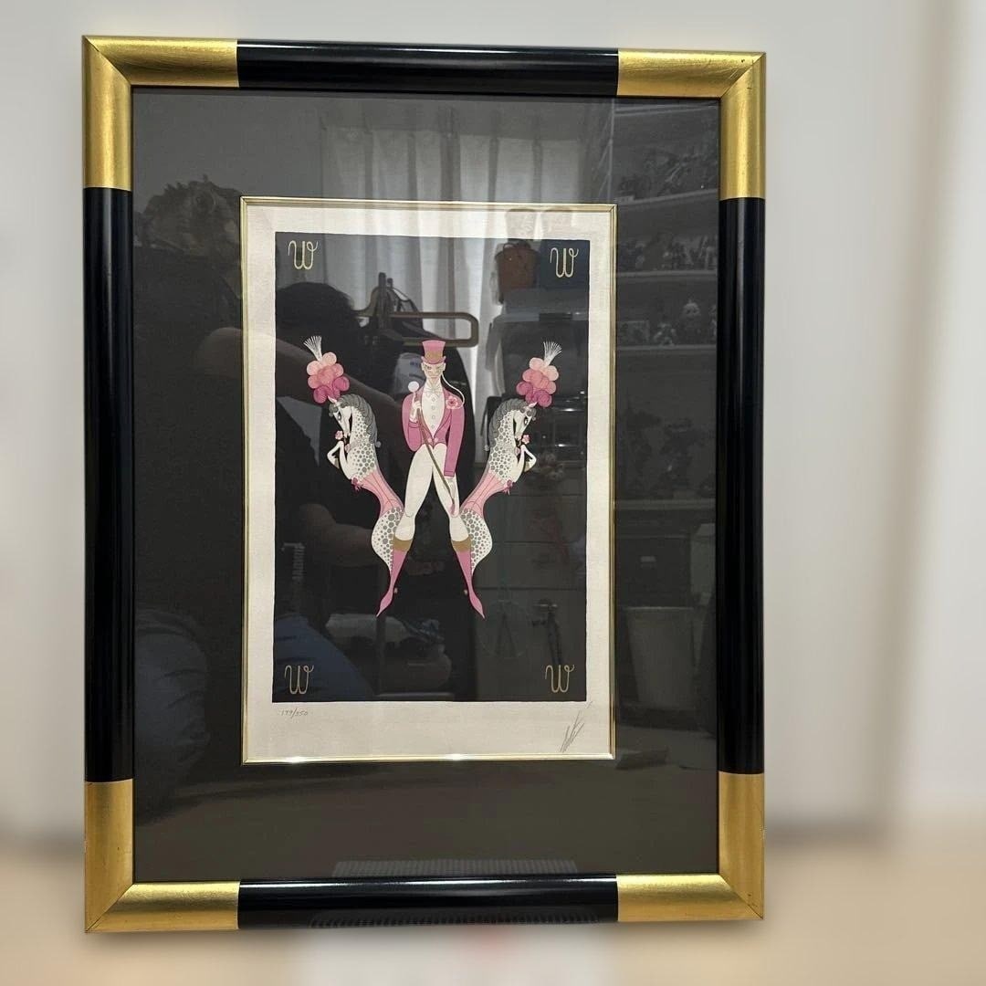 COA Erte Alphabet Suite W Signed Serigraph 1976 Signed ED 19/ 350 Framed With (1 of 11)