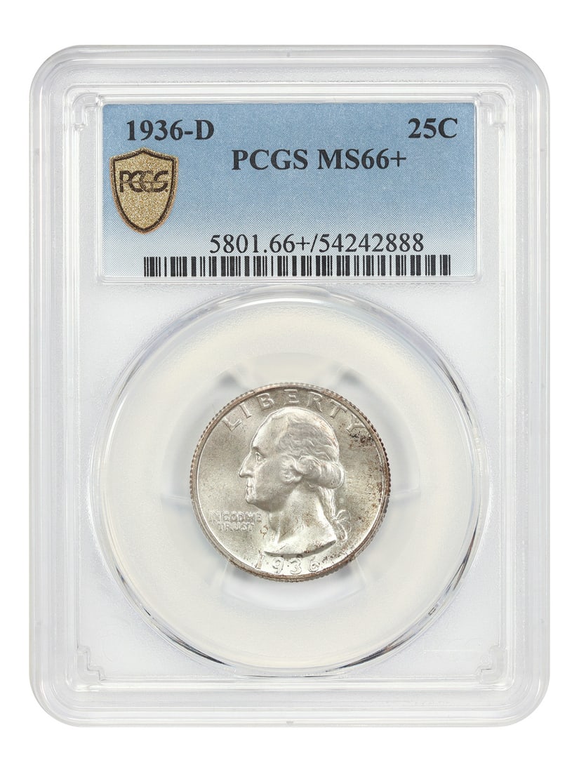 Key Date - 1936-D 25C PCGS MS66+ - Washington Quarter: Key Date - 1936-D 25C PCGS MS66+ - Washington Quarter This listing features Key Date - 1936-D 25C PCGS MS66+ - Washington Quarter. Item specifics are provided below. Item Specifics: Certification: PCG