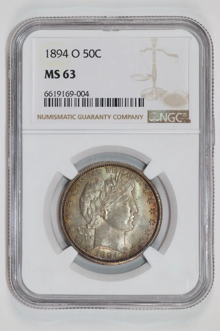 MS63 1894-O BARBER HALF DOLLAR NGC (1 of 2)