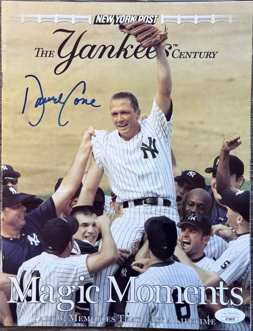 (JSA) David Cone Autographed New York Post The Yankees Century Program (1 of 3)