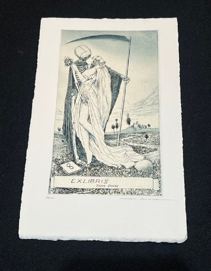 50 Alphonse Inoue Copperplate Ex Libris Death and The Girl Signed ED 34/: 50 Alphonse Inoue Copperplate Ex Libris Death and The Girl Signed ED 34/ This listing features 50 Alphonse Inoue Copperplate Ex Libris Death and The Girl Signed ED 34/. Item specifics are provided bel