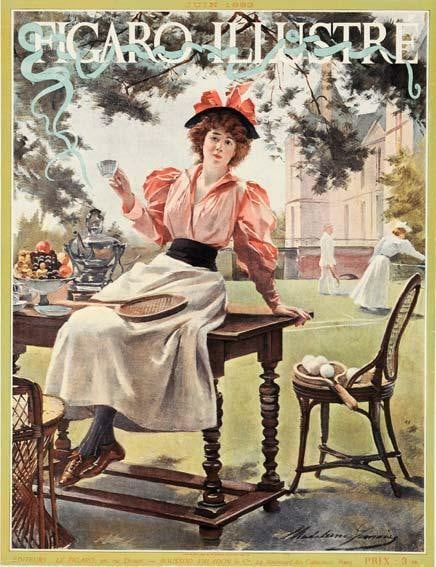 For Figaro Illustre 1898Original Vintage Posterat Lawn Tennis Player (1 of 1)