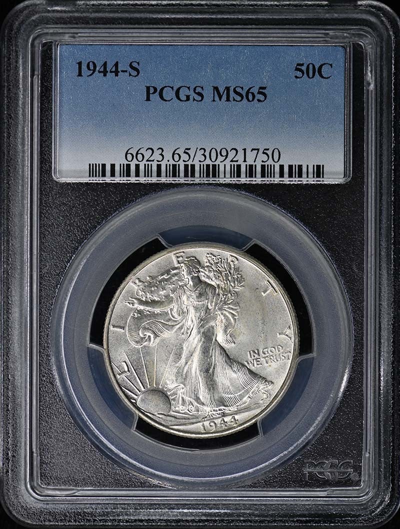 MS65 1944-S 50C Walking Liberty Half Dollar PCGS: MS65 1944-S 50C Walking Liberty Half Dollar PCGS This listing features MS65 1944-S 50C Walking Liberty Half Dollar PCGS. Item specifics are provided below. Item Specifics: Certification: PCGS