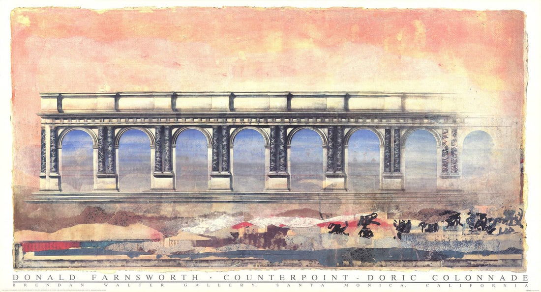 Doric Colonnade 26" x 48" Offset Lithograph 199 - DONALD FARNSWORTH Counterpoint: Doric Colonnade 26" x 48" Offset Lithograph 199 - DONALD FARNSWORTH Counterpoint This listing features Doric Colonnade 26" x 48" Offset Lithograph 199 - DONALD FARNSWORTH Counterpoint. Item specifics