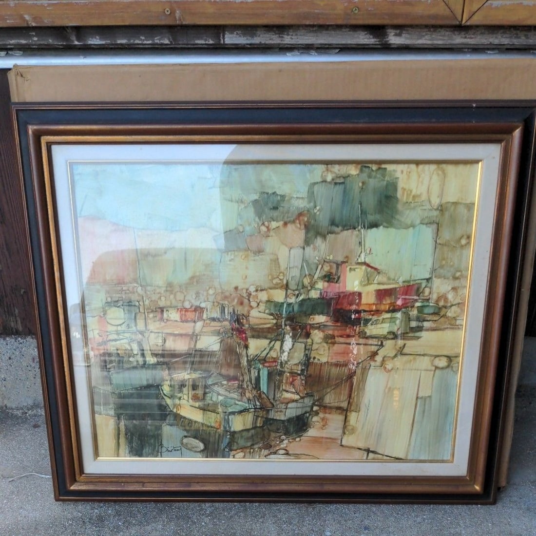 Signed Claude Binetruy Original Oil Painting Chantier Naval La Turballe 15P: Signed Claude Binetruy Original Oil Painting Chantier Naval La Turballe 15P This listing features Signed Claude Binetruy Original Oil Painting Chantier Naval La Turballe 15P. Item specifics are