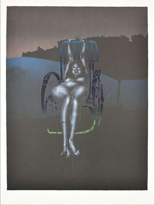 Twilight ED125 Original Lithograph Signed Surrealism Art - Paul Wunderlich (1 of 7)