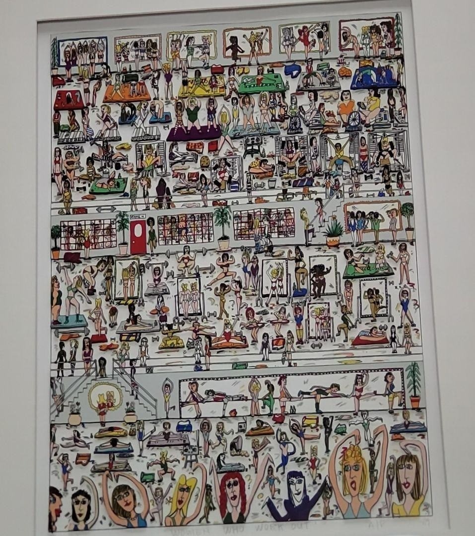 Framed James Rizzi WOMEN WHO WORK OUT 3D Pop Art Hand Signed edition A.P. (1 of 10)