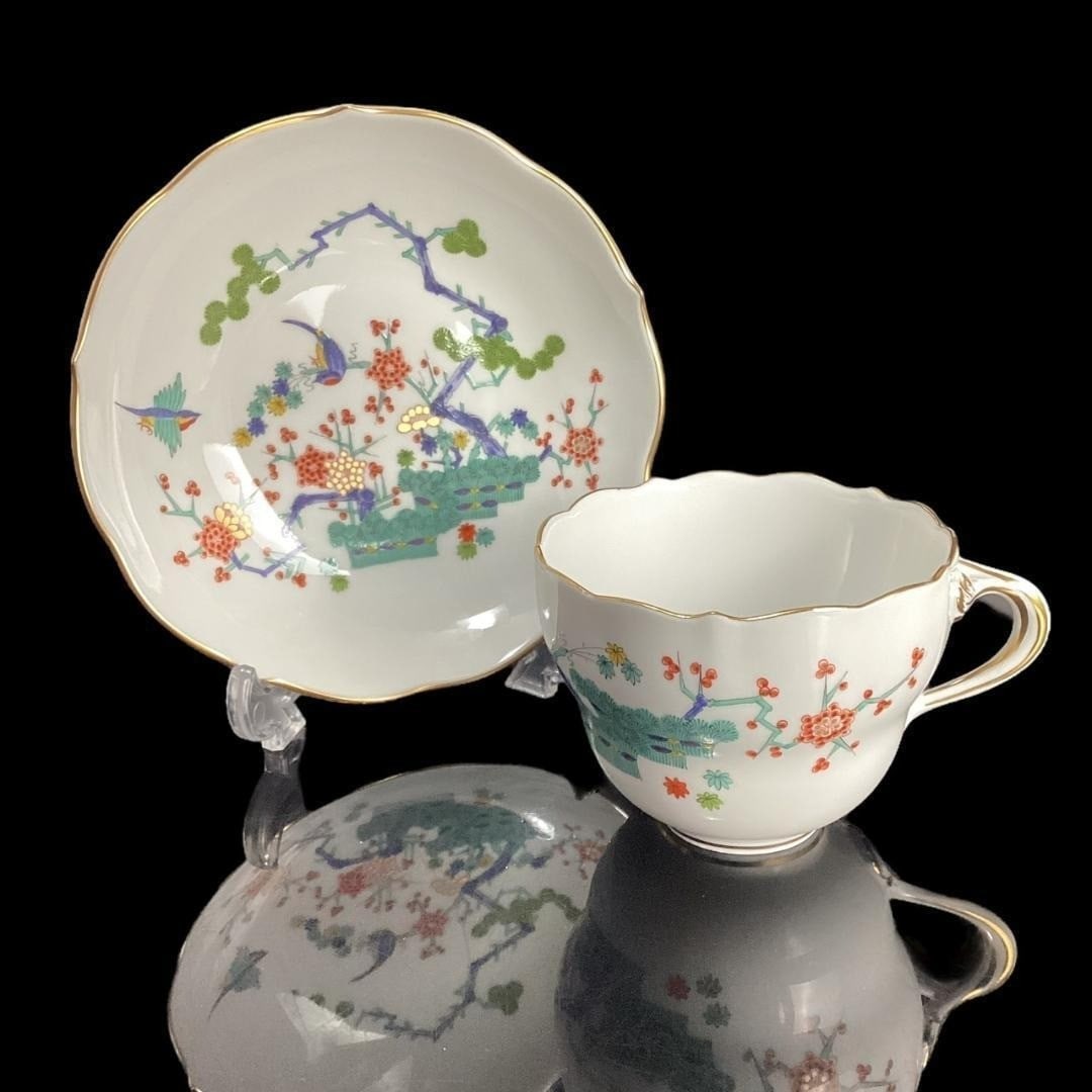Vintage Meissen Cup Saucer Pine Bamboo Plum Kakiemon Pattern Porcelain Set: Vintage Meissen Cup Saucer Pine Bamboo Plum Kakiemon Pattern Porcelain Set This listing features Vintage Meissen Cup Saucer Pine Bamboo Plum Kakiemon Pattern Porcelain Set. Item specifics are provided