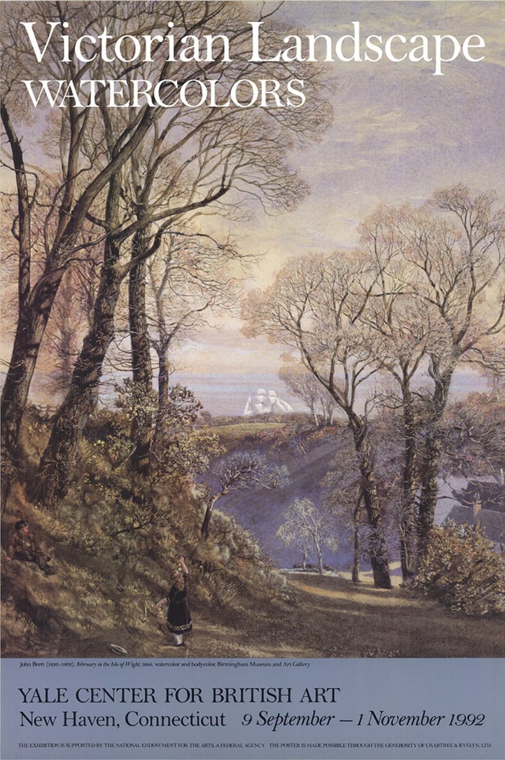 Renais JOHN BRETT February in the Isle of Wight 30" x 20" Offset Lithograph 1992 (1 of 4)