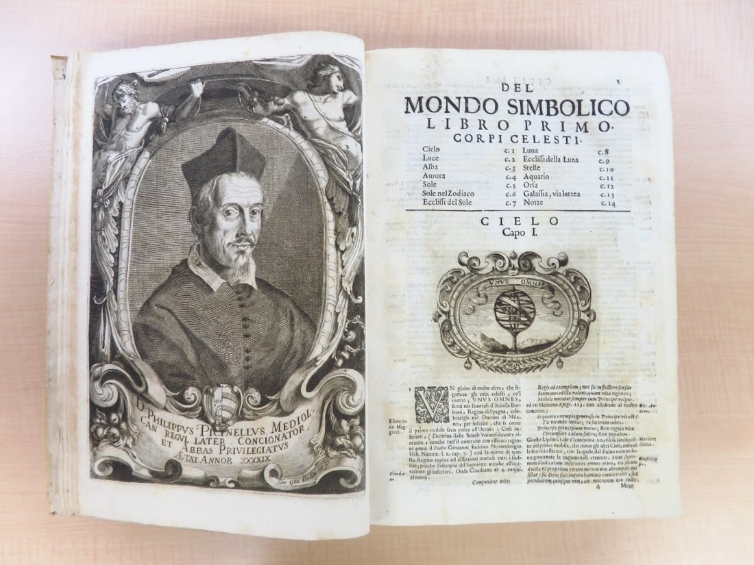 Book 1653 First Edition Filippo Picinelli's 'Mondo simbolico' Illustrated Emblem: Book 1653 First Edition Filippo Picinelli's 'Mondo simbolico' Illustrated Emblem This listing features Book 1653 First Edition Filippo Picinelli's 'Mondo simbolico' Illustrated Emblem. Item specifics