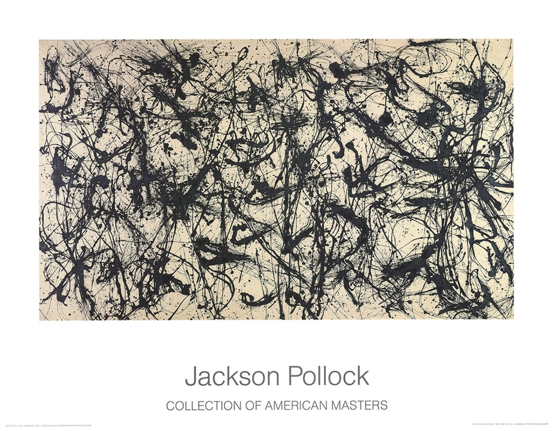 Abstract JACKSON POLLOCK Number 32 (1950) 27.5" x 35.5" Poster 2004 (1 of 1)
