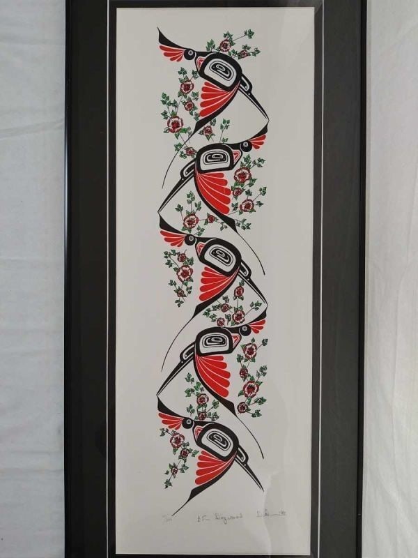 Print Danny Dennis "Logwood" 1992 Signed Native Canadian Gitxsan Serigraph (1 of 10)