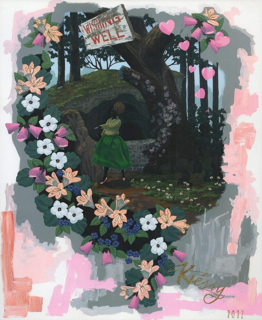 L KERRY JAMES MARSHALL Vignettes: Vignette (Wishing Well) 16.75" x 13.75" Offset (1 of 4)