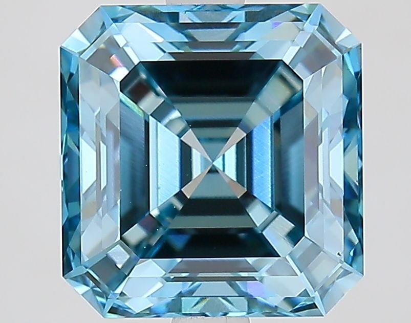 Loose Lab Diamond - IGI Asscher 4.02ct Fancy Vivid Blue VVS2 (1 of 1)