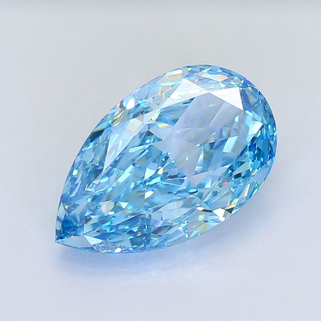 Loose Lab Diamond - IGI Pear 9.6ct Fancy Vivid Blue VVS2: Loose Lab Diamond - IGI Pear 9.6ct Fancy Vivid Blue VVS2 This listing features Loose Lab Diamond - IGI Pear 9.6ct Fancy Vivid Blue VVS2. Item specifics are provided below. Item Specifics: Source: