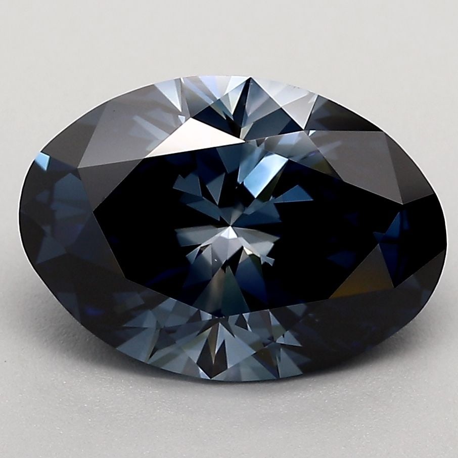 Loose Lab Diamond - IGI Oval 3.04ct Fancy Dark Blue VVS2 (1 of 1)
