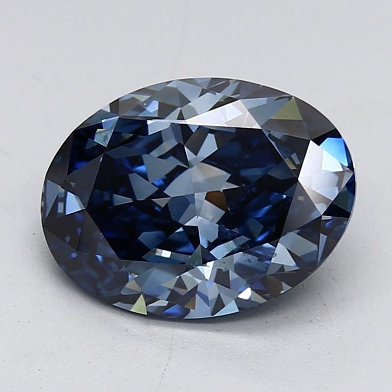 Loose Lab Diamond - IGI Oval 2.64ct Fancy Dark Blue VVS1 (1 of 1)