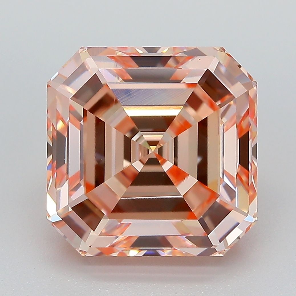 Loose Lab Diamond - IGI Asscher 5.22ct Fancy Orangey Pink VVS2 (1 of 1)