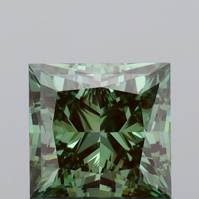 Loose Lab Diamond - IGI Princess 0.91ct Fancy Vivid Green VVS2 (1 of 1)