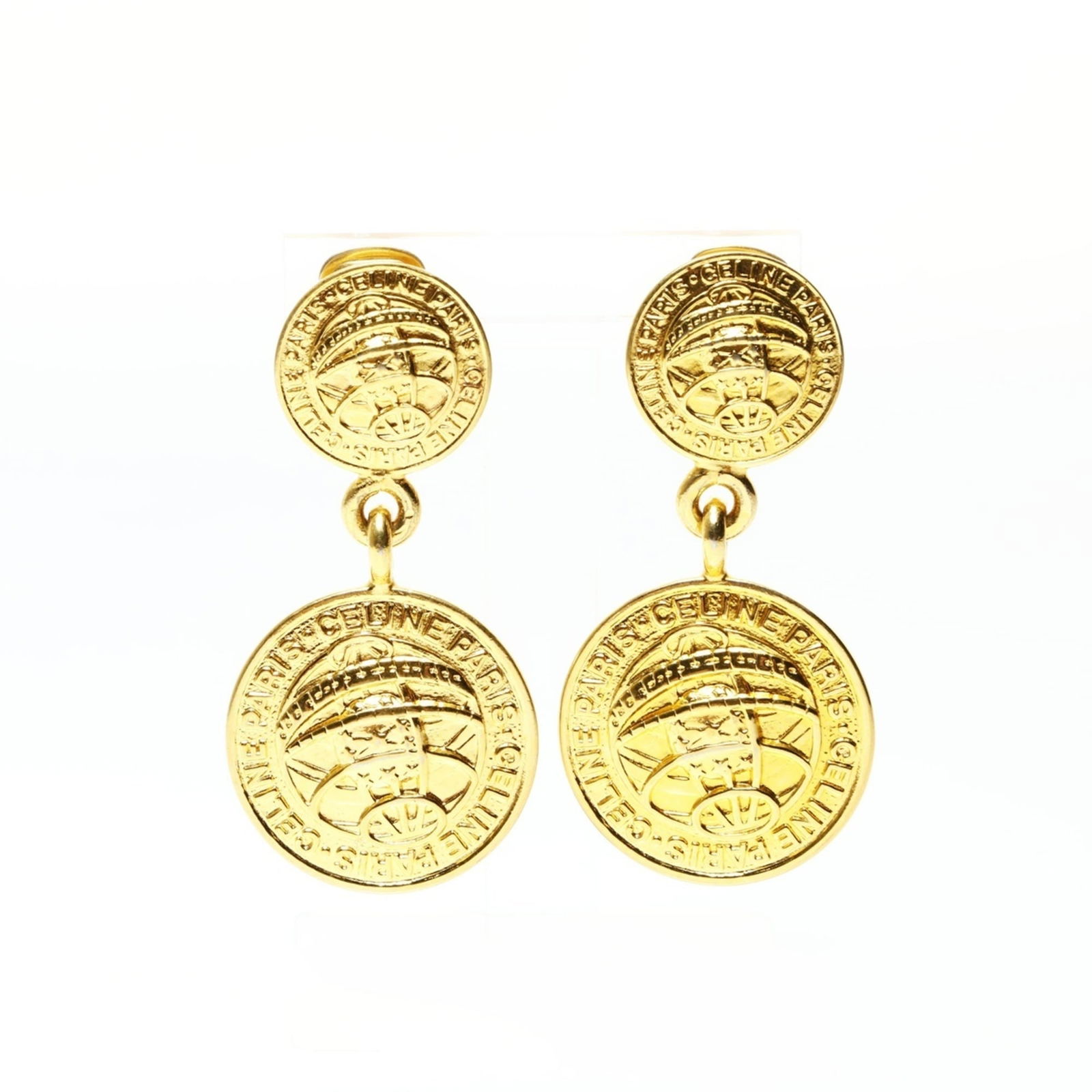 Earrings Celine Clip: Earrings Celine Clip This listing features Earrings Celine Clip. Item specifics are provided below. Item Specifics: Brand: Celine Type: Clip Earrings Gender: Women Color: Gold Size (Hxwxd): 65.00mm x